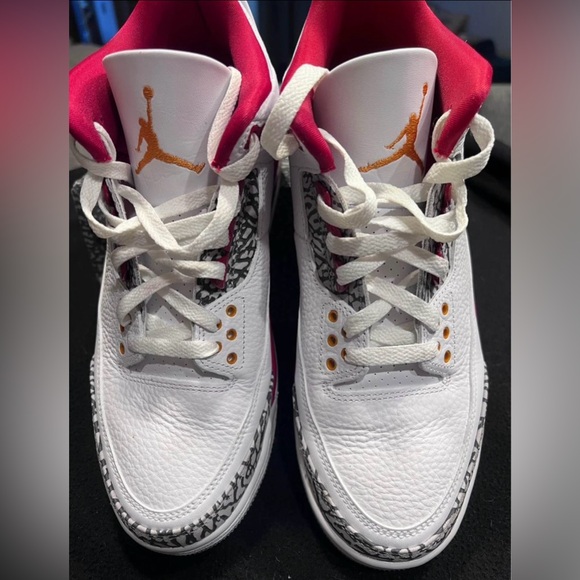 Nike Air Jordan 3 Retro Cardinal Red - Mens Sz 9 - Picture 5 of 10